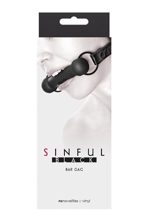NS Novelties SINFUL BAR GAG BLACK - knebel (czarny)