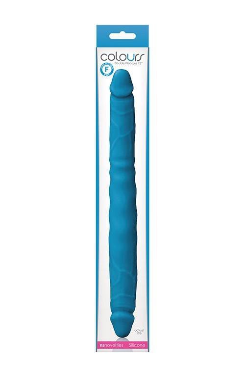 NS Novelties COLOURS DOUBLE PLEASURES BLUE - podwójne  dildo (niebieski)