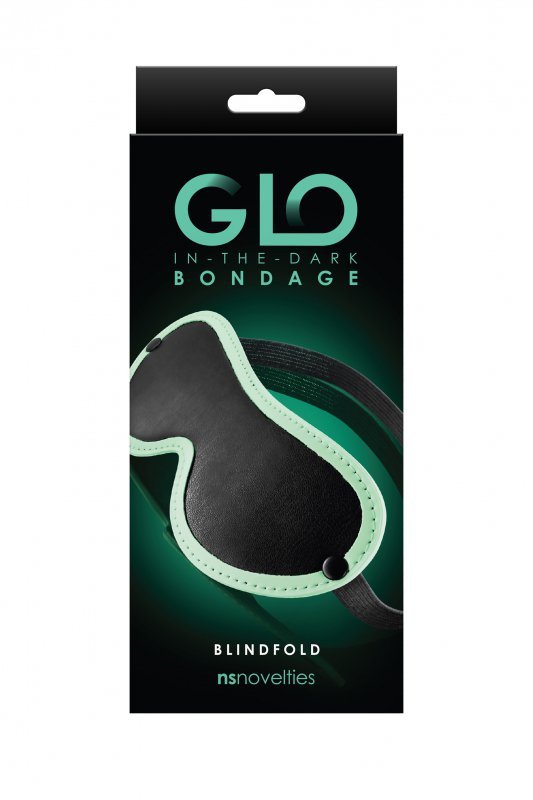 NS Novelties GLO BONDAGE BLINDFOLD GREEN - opaska na oczy (tęczowy)