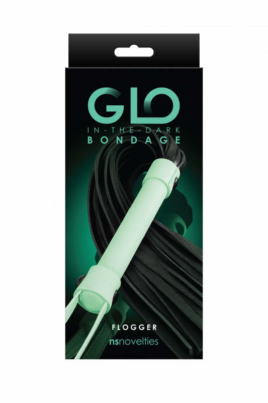 NS Novelties GLO BONDAGE FLOGGER GREEN - pejcz (biały)