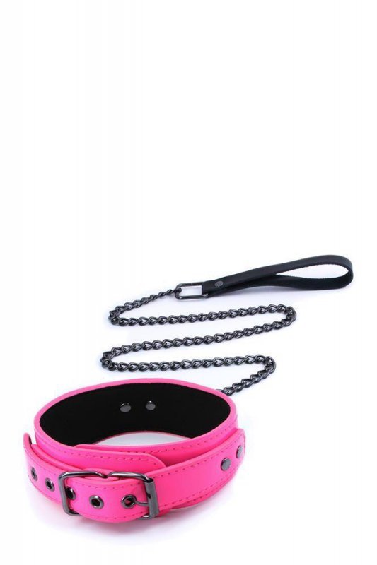 NS Novelties ELECTRA COLLAR &amp; LEASH PINK - obroża ze smyczą