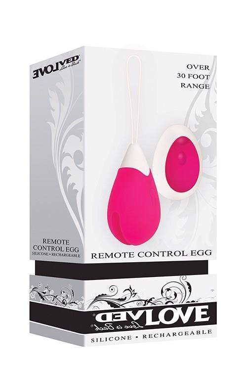 Evolved Jajko/wibr-RECHARGEABLE REMOTE CONTROL EGG PINK - wibrujące jajko (różowy)