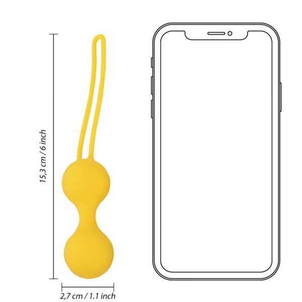 Kegel Ball Exercise Set - Lemonade Yellow