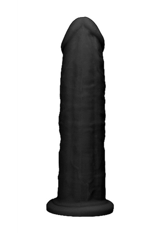 Silicone Dildo Without Balls - 22,8 cm - Black