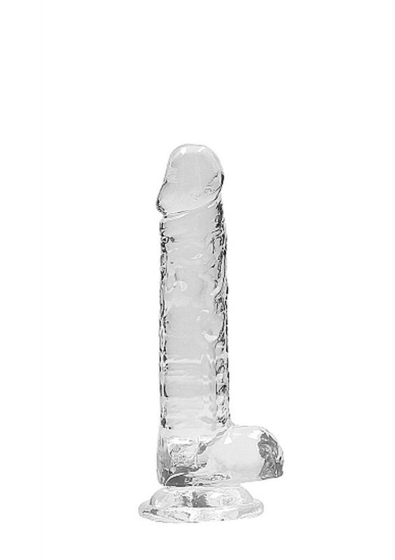 7&quot; / 18 cm Realistic Dildo With Balls - Transparent