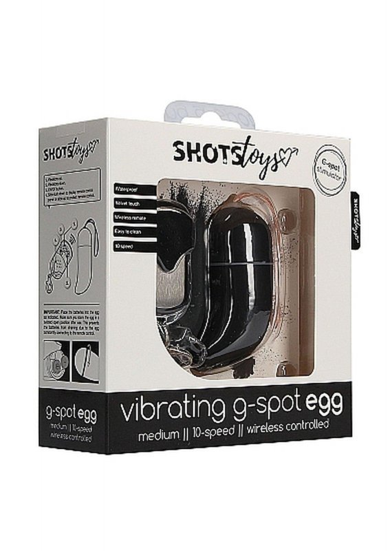 Wireless Vibrating G-Spot Egg - Medium - Black