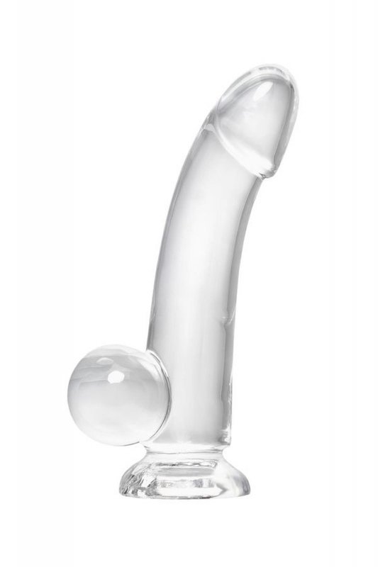 Realistic dildo A-Toys by TOYFA Cryst, TPE, transparent, 15 cm