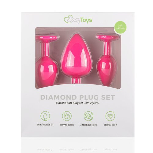 Plug-Diamond Plug Set-Pink