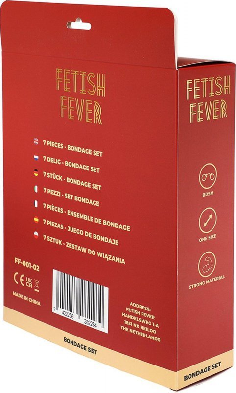 Fetish Fever - Bondage Set - 7 pieces - Pink