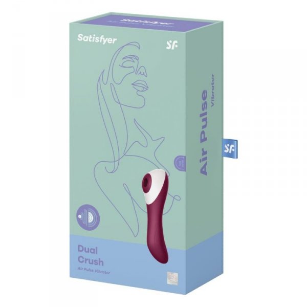 Satisfyer  Dual Crush - wielofunkcyjny masażer (wiśniowy)