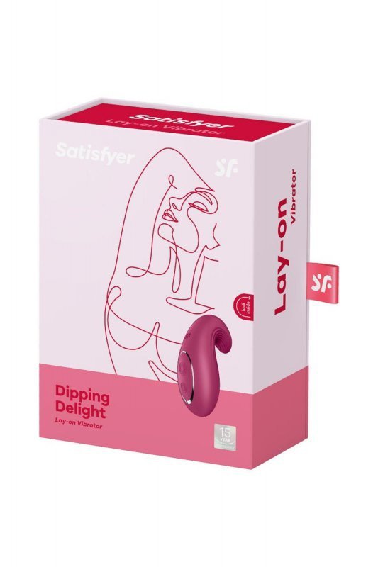 Satisfyer Dipping Delight berry - masażer łechtaczki (czerwony)