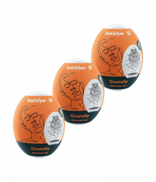 Satisfyer Masturbator-Eggs (set of 3 Crunchy) - zestaw 3 masturbatorów