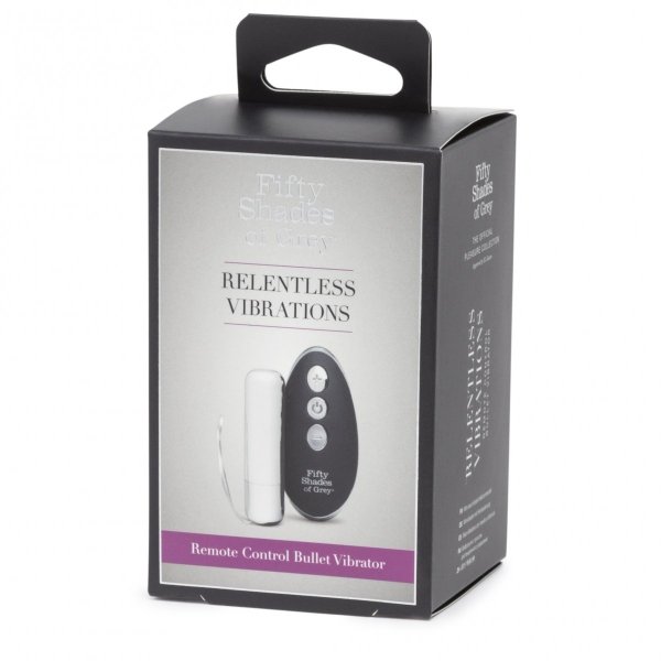 Fifty Shades of Grey - Remote Control Bullet Vibrations - wibrujące jajko (srebrne)