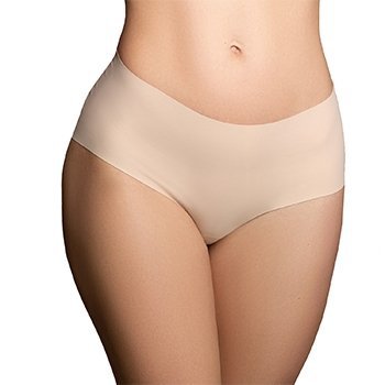 Bye Bra - Invisible High Brief Nude + Black XXL - figi (czarny/cielisty)