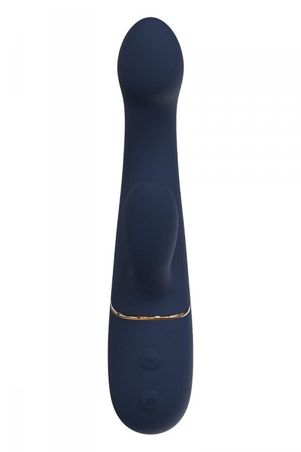 Dream Toys Goddess Collection Hestia Nodding Duo Vibrator - wibrator króliczek (niebieski)