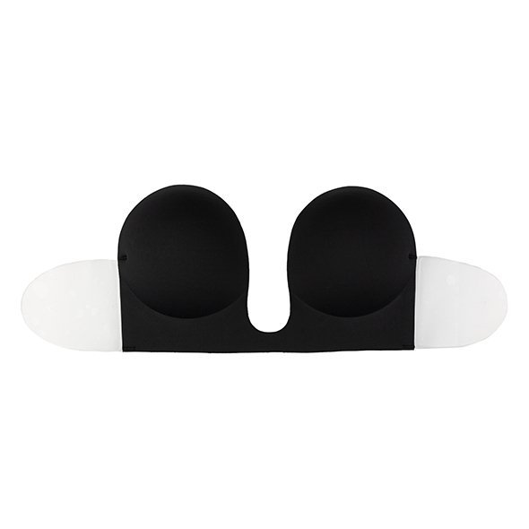 Bye Bra - Seamless U-Style Bra Cup D Black - biustonosz samonośny (czarny)