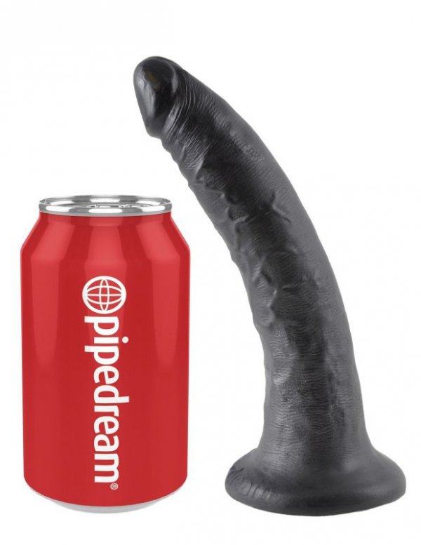 King Cock dildo - 7'' Cock sztuczny penis (czarny)