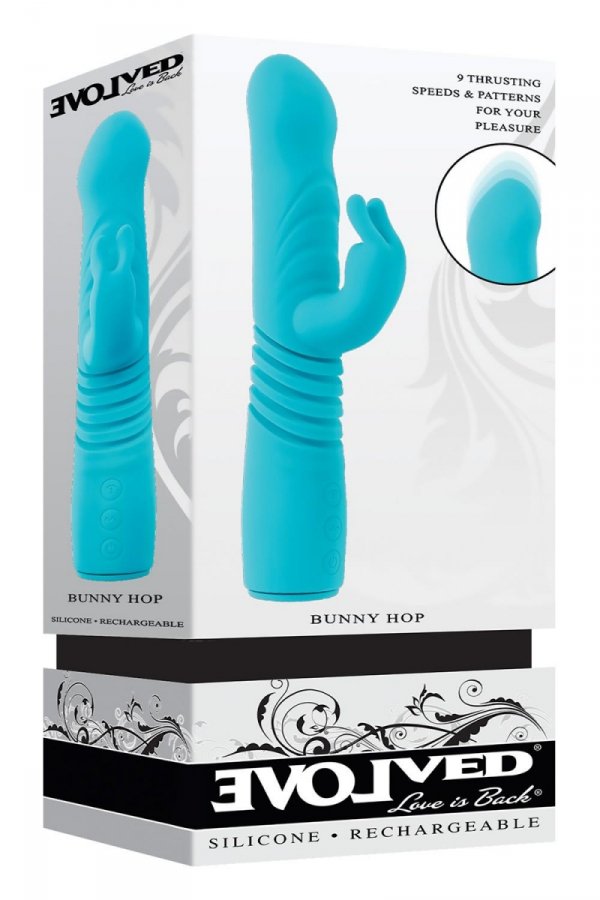 Evolved Bunny Hop - wibrator króliczek/pulsator (niebieski)
