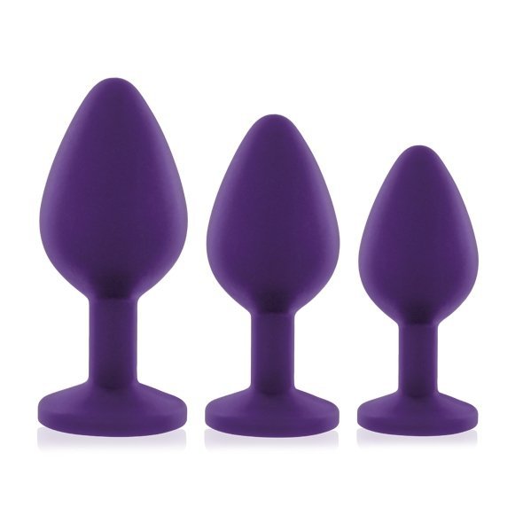 Rianne S zestaw korków analnych - Booty Plug Set 3x (fioletowy)