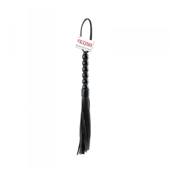 Pipedream Fetish Fantasy Series Beaded Cat-o-Nine Tails - pejcz (czarny)