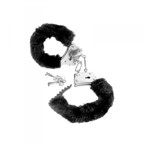 Pipedream Fetish Fantasy Series Beginner's Furry Cuffs Black - kajdanki (czarny)