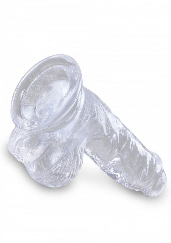 King Cock anal dildo - 5'' Cock with Balls sztuczny penis (przezroczyste) 
