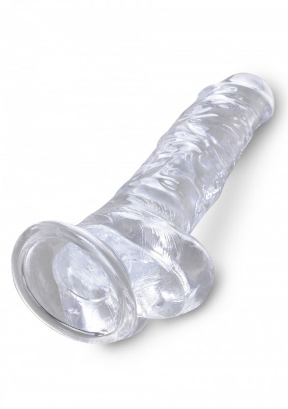 King Cock 8 Inch Cock with Balls Transparant (przezroczysty)
