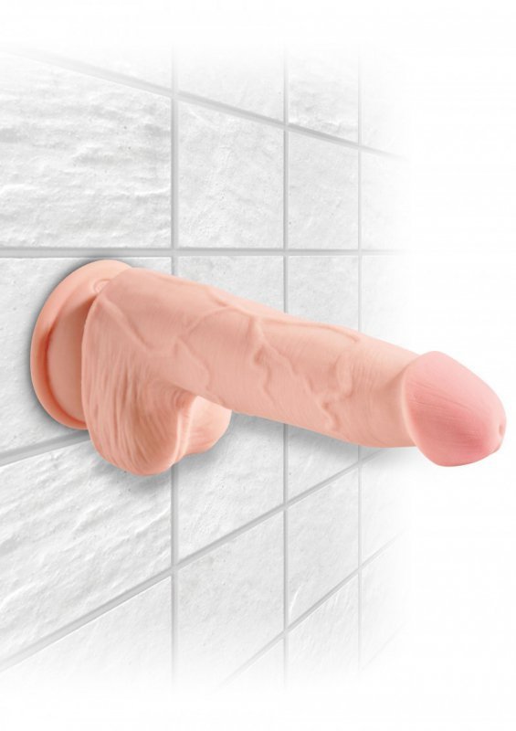 King Cock dildo - Plus 5'' Triple Density Cock with Balls sztuczny penis (cielisty)