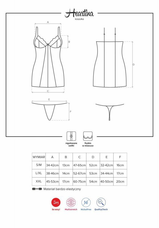Heartina koszulka czarna S/M