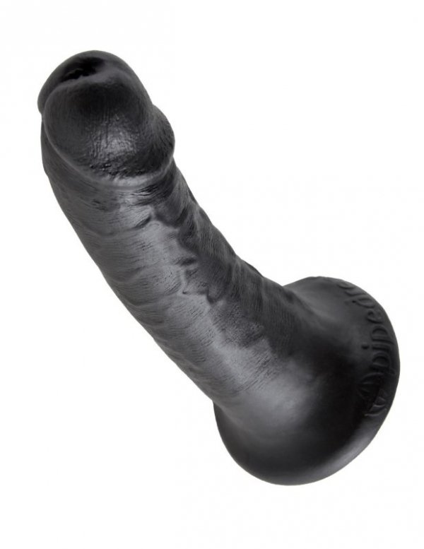 King Cock czarne dildo - 6'' Cock sztuczny penis (czarny)