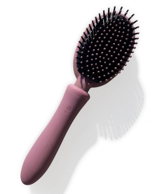 Vibraliss wibrująca szczotka do włosów Vibrating Brush Rose Pudre (pudrowy róż)