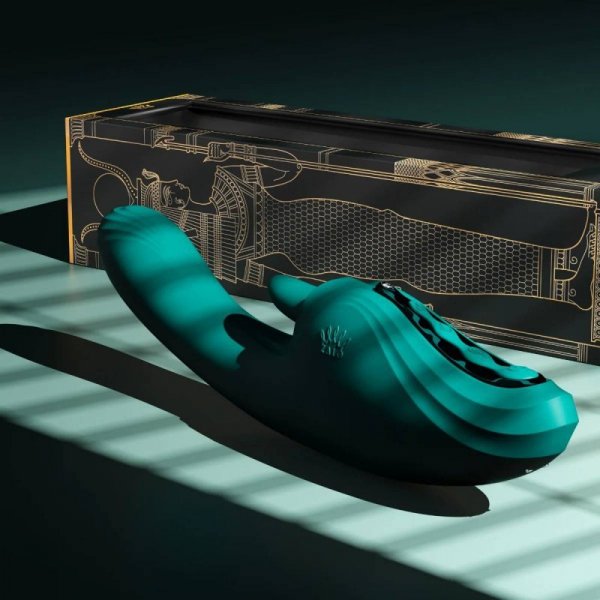 Zalo Ares Turquoise Green - wibrator króliczek (zielony)