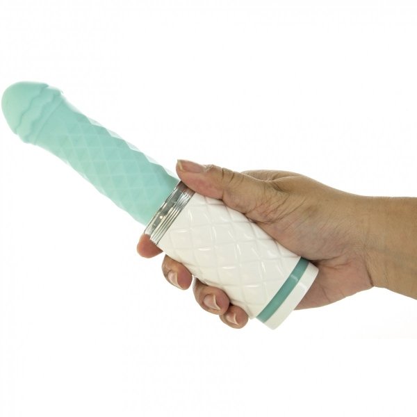 Pillow Talk Feisty Thrusting Vibrator Teal - wibrator klasyczny (turkusowy)