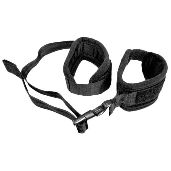 Sportsheets Sex &amp; Mischief Adjustable Handcuffs - kajdanki (czarny)