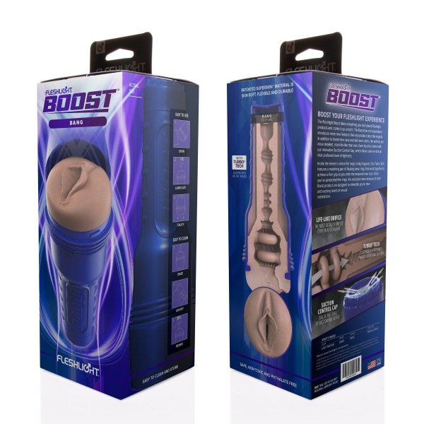 FLESHLIGHT BOOST BANG LIGHT MEDIUM FLESH - masturbator pochwa (cielisty)