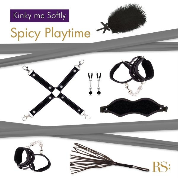 Rianne S Kinky Me Softly - zestaw do krępowania (czarny)