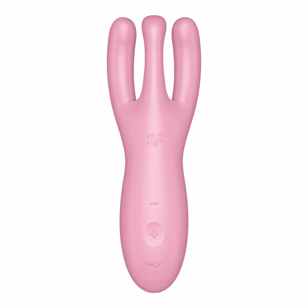 Satisfyer Threesome 4 Connect App Pink - masażer łechtaczki (różowy)