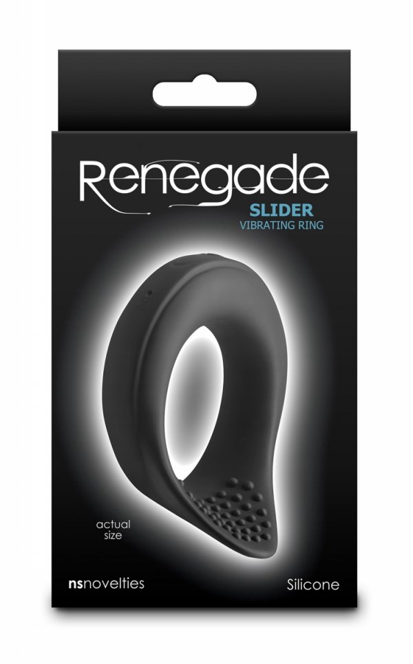 NS Novelties Slider Black - pierścień na penisa (czarny)