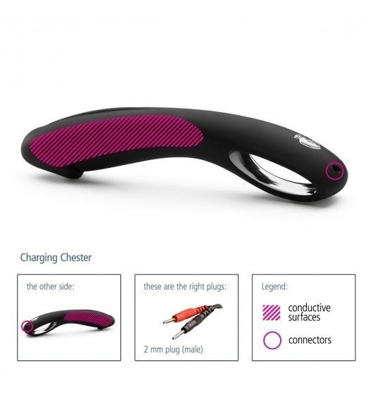 Mystim Charging Chester - dildo do elektrostymulacji