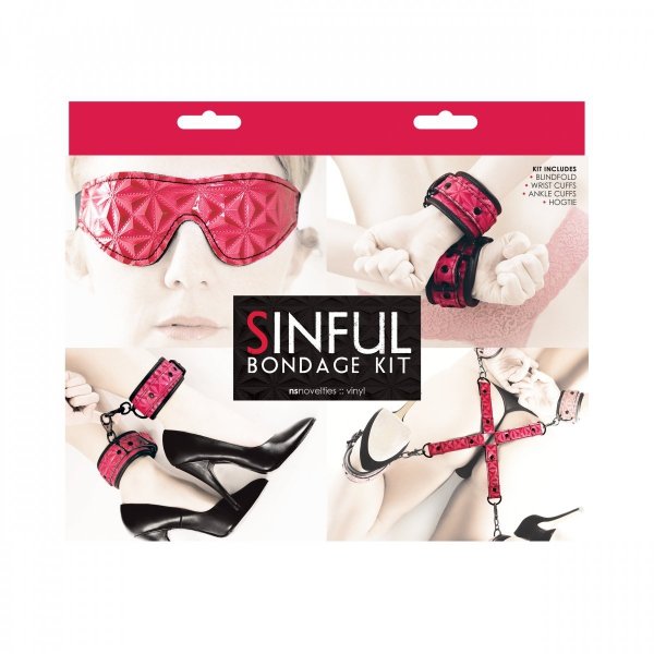 NS Novelties SINFUL BONDAGE KIT PINK - zestaw do BDSM (różowy)