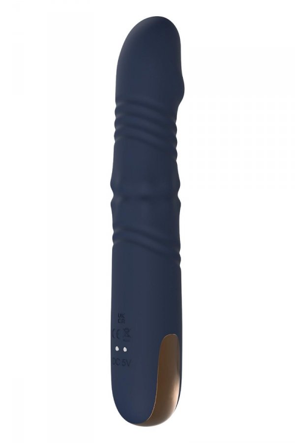 Dream Toys Goddess Collection Afrodite Up And Down Vibrator With Rotating Beads - wibrator wibrujący (niebieski)