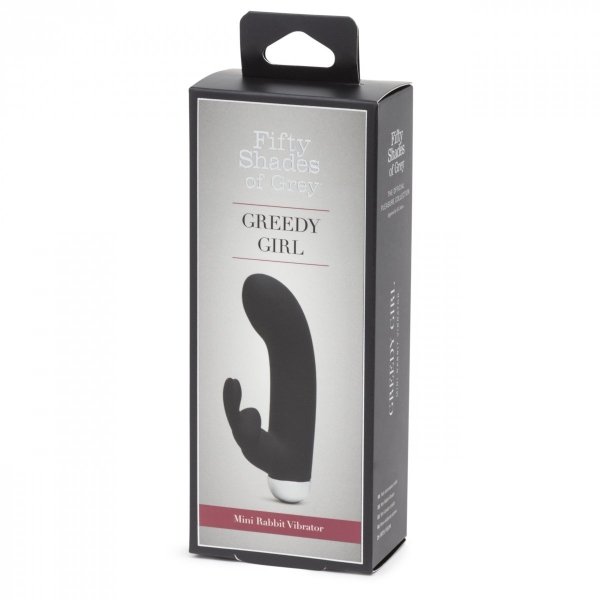 Fifty Shades of Grey Greedy Girl Mini - mini wibrator króliczek (czarny)