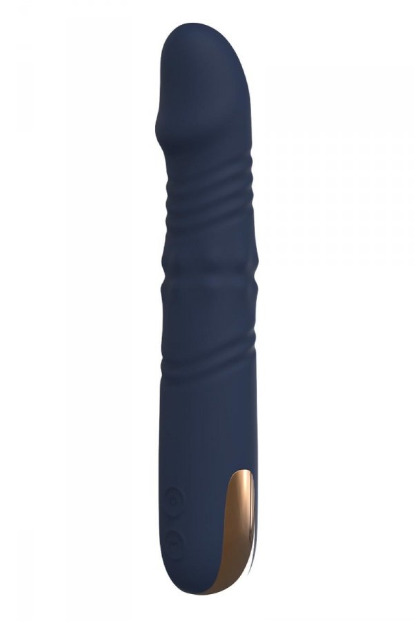 Dream Toys Goddess Collection Afrodite Up And Down Vibrator With Rotating Beads - wibrator wibrujący (niebieski)