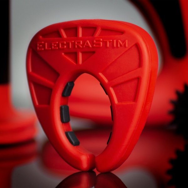 ELECTRASTIM - SILICONE FUSION VIPER COCK SHIELD - pierścień do elektrostymulacji (czerwony)