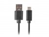 Kabel Lanberg QC 3.0 CA-USBO-20CU-0010-BK (USB 2.0 typu A - USB typu C ; 1m; kolor czarny)