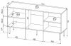 Komoda HOLE 152x42,5xH74,5 czarny mat