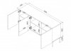 Komoda 3D PALAZZO BIS 151x40x75 czarny mat