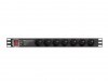 LANBERG LISTWA ZASILAJĄCA RACK PDU PRO 19 (1U, 16A, 7X 230V PL, 2M, CZARNA) PDU-PRO-07E-0200-BK