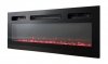 Szafka RTV EVA z kominkiem elektrycznym 180x40x52 czarny/czarny połysk