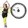 Hula hop plus size HMS HHW12 z wypustkami i obciążnikiem czarny